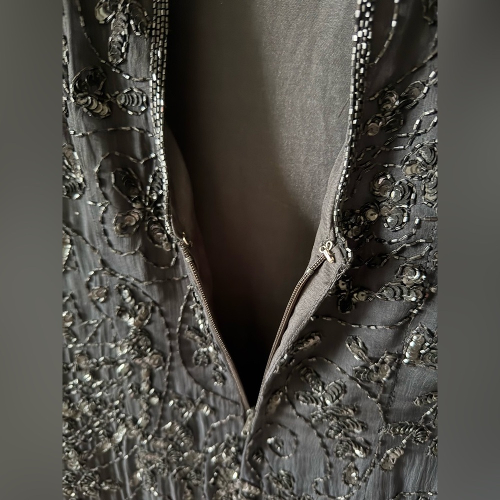 Gorgeous Vintage 70s Stenay Elegant Mini Dress w Beaded Embellishments 100% Silk - Picture 10 of 10